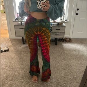 Tie dye flare pants - brand new